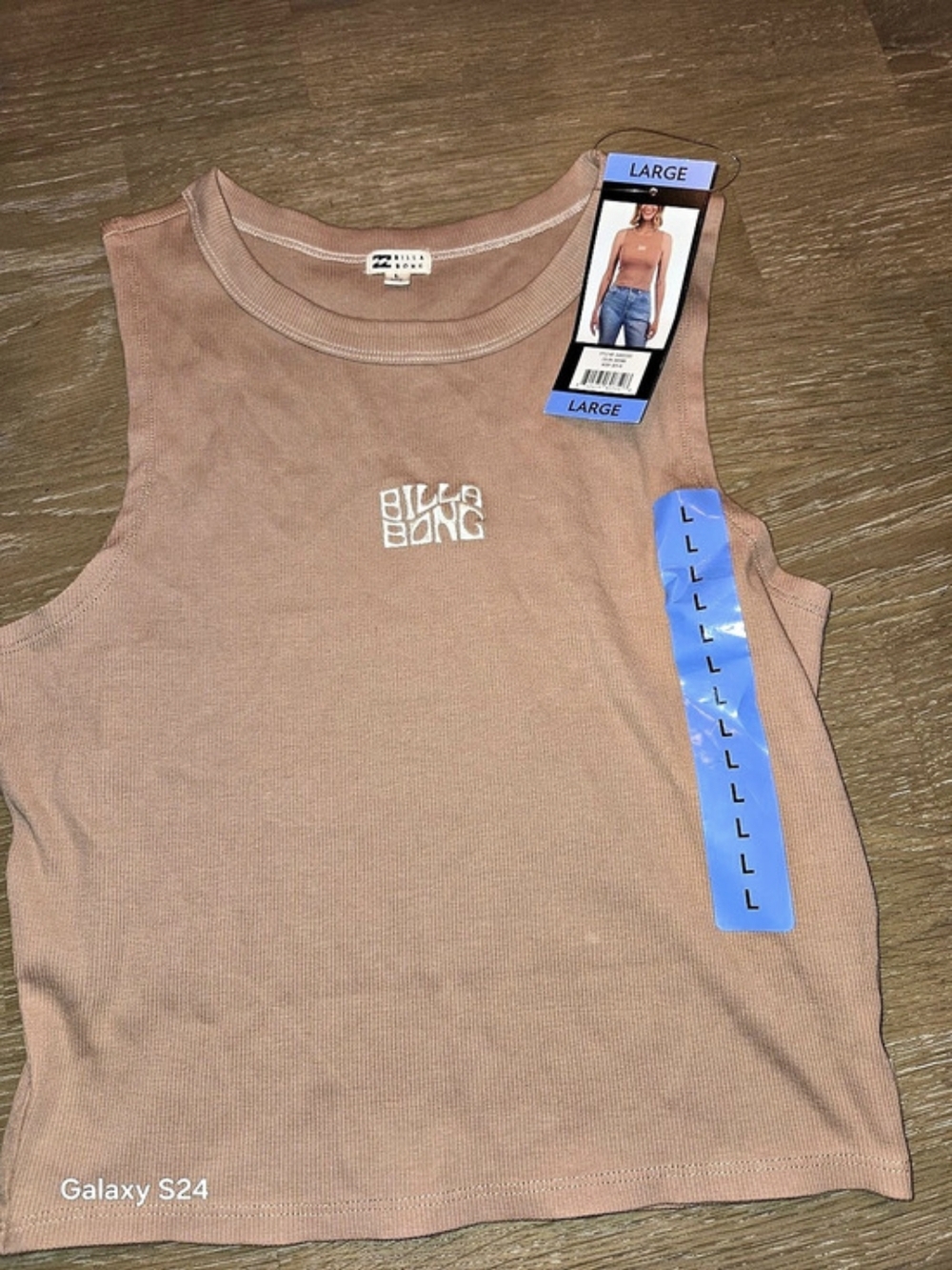 Billabong FUN TIMES TANK Ribbed Tank Top  Large Womens New